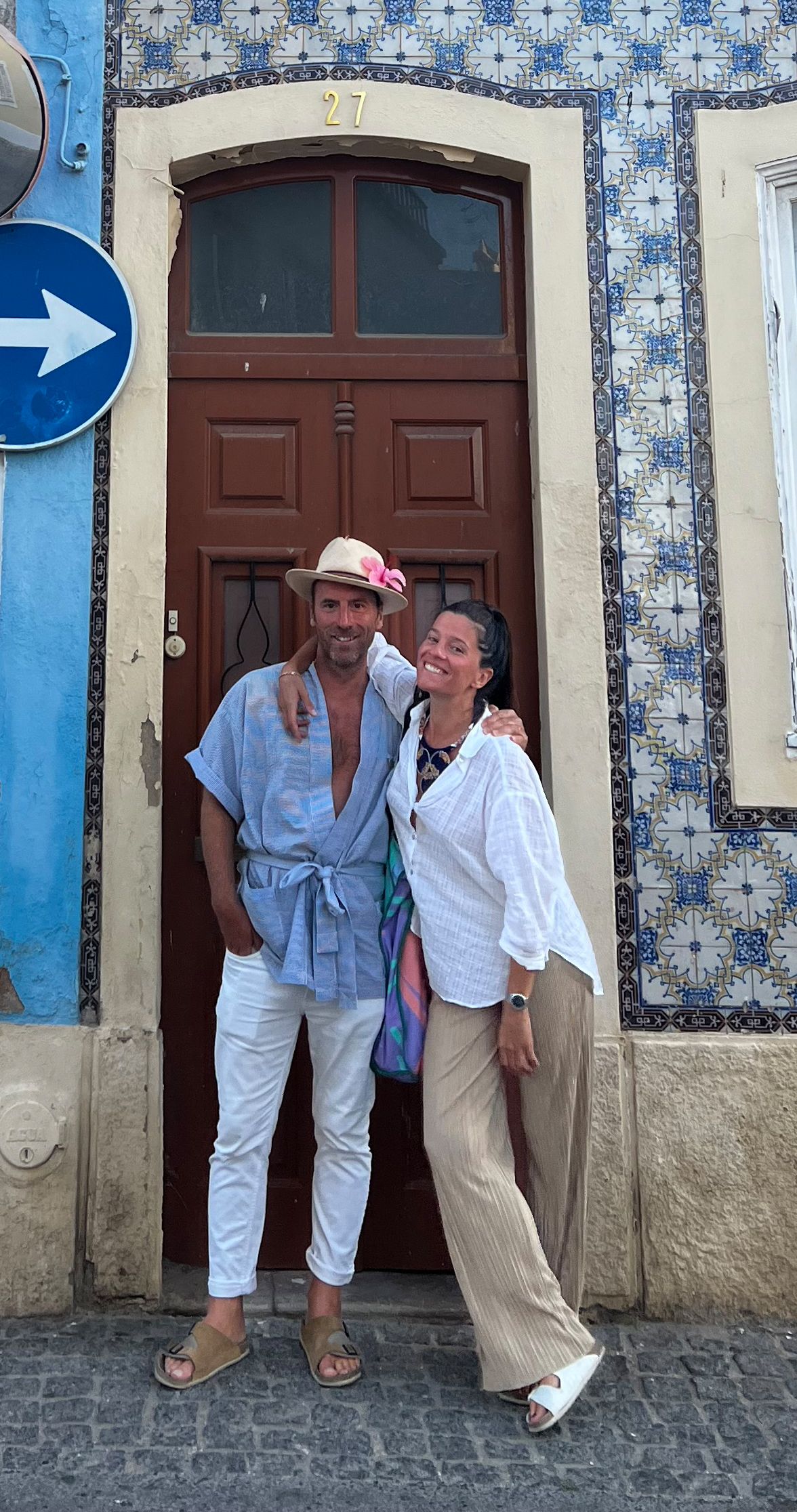 Stéphane and Chiara, owners of Casa Gruni in Aljezur